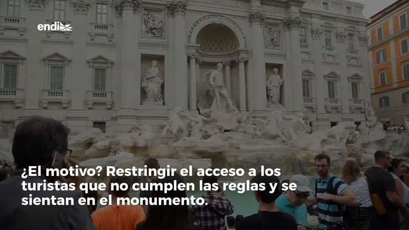 Construirán una barrera a lo largo de la Fontana Di Trevi