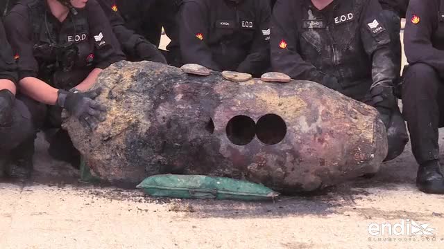 Encuentran una bomba de la Segunda Guerra Mundial en Hong Kong